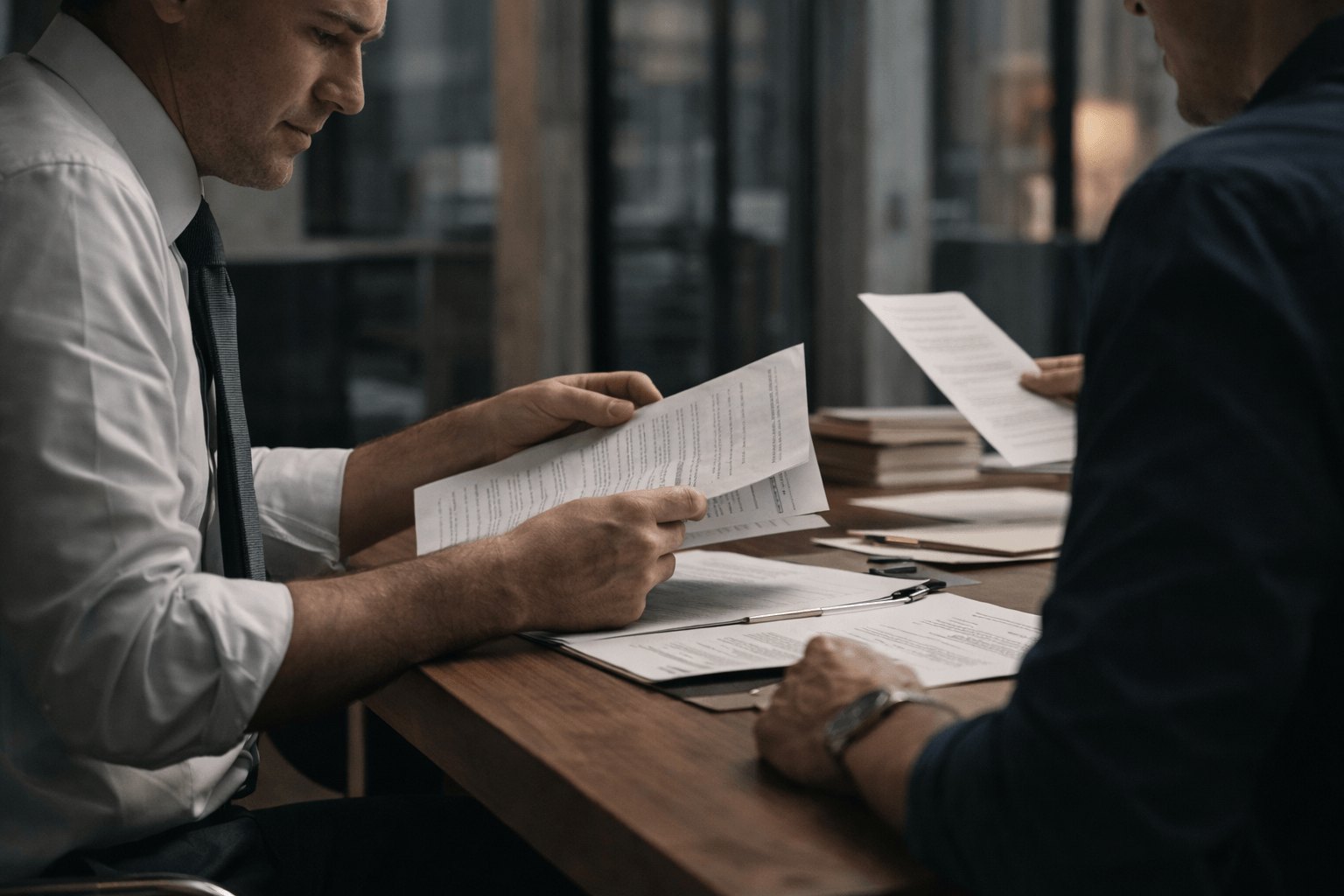 Análise inicial de documentos em mesa de atendimento institucional